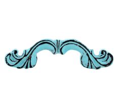 Turquoise Distressed Iron Bow Wardrobe Handle